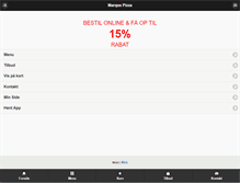Tablet Screenshot of marquspizza.dk